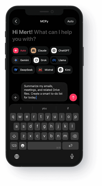 Composing a prompt in MCPy